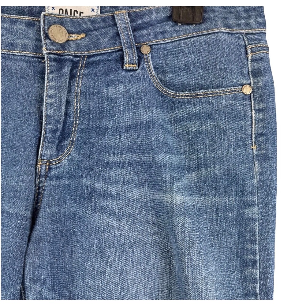 Paige Skyline Skinny Jeans Women 28 Blue Mid Rise Stretch Denim Made in USA